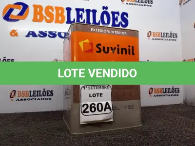 LOTE 260 - 01 LATA DE TINTA TEXTURATTO PREMIUM EFEITO RÚSTICO INTERIOR/EXTERIOR SUVINIL 25KG. (NO ESTADO) ATENÇÃO! FAZER A VISITAÇÃO ANTES DE ARREMATAR, NÃO SABEMOS SE FUNCIONA. LEILÃO NÃO TEM GARANTIA E NEM DEVOLUÇÃO, SUJEITO A POSSÍVEIS AVARIAS VISÍVEIS/OCULTAS E/OU AUSÊNCIA DE COMPONENTES.