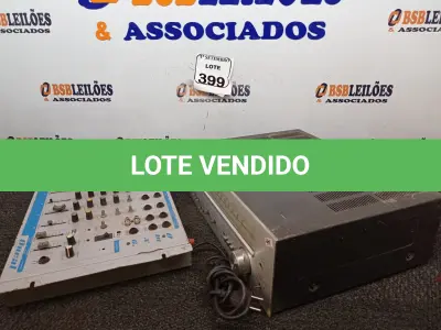 LOTE 399 - 01 RECEIVER MARCA POLYVOX MODELO PR4080 E 01 MESA DE SOM ONEAL. (NO ESTADO) ATENÇÃO! FAZER A VISITAÇÃO ANTES DE ARREMATAR, NÃO SABEMOS SE FUNCIONA. LEILÃO NÃO TEM GARANTIA E NEM DEVOLUÇÃO, SUJEITO A POSSÍVEIS AVARIAS VISÍVEIS/OCULTAS E/OU AUSÊNCIA DE COMPONENTES.