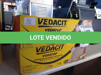 LOTE 249 - 02 CAIXAS DE VEDACIT ARGAMASSA POLIMÉRICA IMPERMEÁVEL 12KG CADA. (NO ESTADO) ATENÇÃO! FAZER A VISITAÇÃO ANTES DE ARREMATAR, NÃO SABEMOS SE FUNCIONA. LEILÃO NÃO TEM GARANTIA E NEM DEVOLUÇÃO, SUJEITO A POSSÍVEIS AVARIAS VISÍVEIS/OCULTAS E/OU AUSÊNCIA DE COMPONENTES.