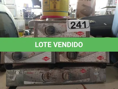 LOTE 241 - 05 FOGÕES ELÉTRICOS MARCAS EM MODELOS DIVERSOS, COM AVARIAS. (NO ESTADO) ATENÇÃO! FAZER A VISITAÇÃO ANTES DE ARREMATAR, NÃO SABEMOS SE FUNCIONA. LEILÃO NÃO TEM GARANTIA E NEM DEVOLUÇÃO, SUJEITO A POSSÍVEIS AVARIAS VISÍVEIS/OCULTAS E/OU AUSÊNCIA DE COMPONENTES.