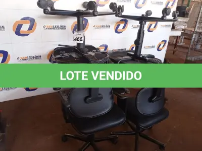 LOTE 466 - 04 CADEIRAS PARA ESCRITÓRIO BASE GIRATÓRIA. (NO ESTADO) ATENÇÃO! FAZER A VISITAÇÃO ANTES DE ARREMATAR, NÃO SABEMOS SE FUNCIONA. LEILÃO NÃO TEM GARANTIA E NEM DEVOLUÇÃO, SUJEITO A POSSÍVEIS AVARIAS VISÍVEIS/OCULTAS E/OU AUSÊNCIA DE COMPONENTES.