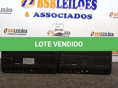 LOTE 358 - 02 TVS DE TUBO COM TOCA-FITAS ACOPLADO ANTIGAS MARCA EMBASSY E CCE. (NO ESTADO) ATENÇÃO! FAZER A VISITAÇÃO ANTES DE ARREMATAR, NÃO SABEMOS SE FUNCIONA. LEILÃO NÃO TEM GARANTIA E NEM DEVOLUÇÃO, SUJEITO A POSSÍVEIS AVARIAS VISÍVEIS/OCULTAS E/OU AUSÊNCIA DE COMPONENTES.