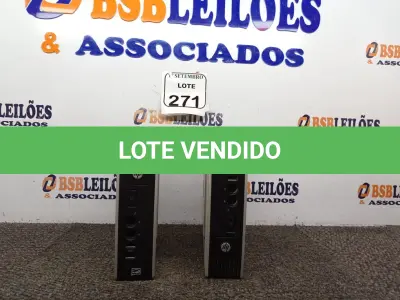 LOTE 271 - 02 MINI CPUS HP. (NO ESTADO) ATENÇÃO! FAZER A VISITAÇÃO ANTES DE ARREMATAR, NÃO SABEMOS SE FUNCIONA. LEILÃO NÃO TEM GARANTIA E NEM DEVOLUÇÃO, SUJEITO A POSSÍVEIS AVARIAS VISÍVEIS/OCULTAS E/OU AUSÊNCIA DE COMPONENTES.
