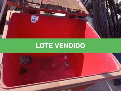 LOTE 475 - 01 CONTÊINER DE PLÁSTICO COM AVARIAS. (NO ESTADO) ATENÇÃO! FAZER A VISITAÇÃO ANTES DE ARREMATAR, NÃO SABEMOS SE FUNCIONA. LEILÃO NÃO TEM GARANTIA E NEM DEVOLUÇÃO, SUJEITO A POSSÍVEIS AVARIAS VISÍVEIS/OCULTAS E/OU AUSÊNCIA DE COMPONENTES.