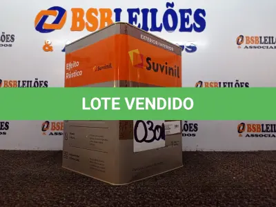 LOTE 030 - 01 LATA DE TINTA TEXTURATTO PREMIUM EFEITO RÚSTICO INTERIOR/EXTERIOR SUVINIL 25KG. (NO ESTADO) ATENÇÃO! FAZER A VISITAÇÃO ANTES DE ARREMATAR, NÃO SABEMOS SE FUNCIONA. LEILÃO NÃO TEM GARANTIA E NEM DEVOLUÇÃO, SUJEITO A POSSÍVEIS AVARIAS VISÍVEIS/OCULTAS E/OU AUSÊNCIA DE COMPONENTES.