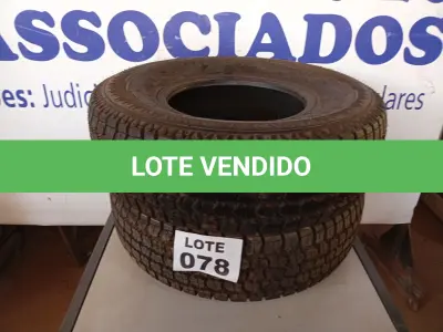 LOTE 078 - 02 – PNEUS ARO 15 APTANY 31X10.5 R15 LT 109R 6PR RU007 (NO ESTADO, NÃO SABEMOS SE FUNCIONA. LEILÃO NÃO TEM GARANTIA E NEM DEVOLUÇÃO, SUJEITO A POSSÍVEIS AVARIAS VISÍVEIS/OCULTAS E/OU AUSÊNCIA DE COMPONENTES)