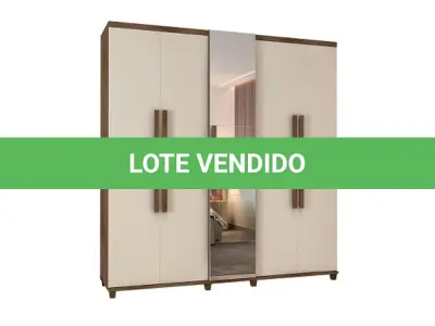 LOTE 094 - 01 - GUARDA-ROUPA MUNIQUE C/ESPELHO FREIJÓ COM OFF WHITE (NO ESTADO, NÃO SABEMOS SE FUNCIONA. LEILÃO NÃO TEM GARANTIA E NEM DEVOLUÇÃO, SUJEITO A POSSÍVEIS AVARIAS VISÍVEIS/OCULTAS E/OU AUSÊNCIA DE COMPONENTES)