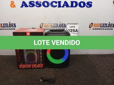 LOTE 025 - 01 CAIXA DE SOM WIRELESS SPEAKER MODELO KTS-1237(NOVO) (NO ESTADO) ATENÇÃO! FAZER A VISITAÇÃO ANTES DE ARREMATAR, NÃO SABEMOS SE FUNCIONA. LEILÃO NÃO TEM GARANTIA E NEM DEVOLUÇÃO, SUJEITO A POSSÍVEIS AVARIAS VISÍVEIS/OCULTAS E/OU AUSÊNCIA DE COMPONENTES.