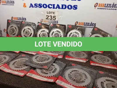 LOTE 235 - 19 – KIT COROA E PINHÃO MOTO (NO ESTADO, NÃO SABEMOS SE FUNCIONA. LEILÃO NÃO TEM GARANTIA E NEM DEVOLUÇÃO, SUJEITO A POSSÍVEIS AVARIAS VISÍVEIS/OCULTAS E/OU AUSÊNCIA DE COMPONENTES)