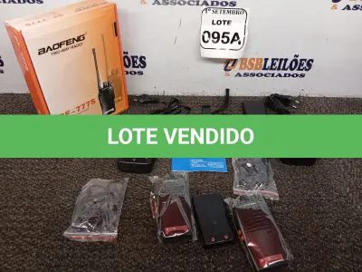 LOTE 095 - 02 RÁDIOS COMUNICADORES   BAOFENG MODELO BF-777S (NOVO) (NO ESTADO) ATENÇÃO! FAZER A VISITAÇÃO ANTES DE ARREMATAR, NÃO SABEMOS SE FUNCIONA. LEILÃO NÃO TEM GARANTIA E NEM DEVOLUÇÃO, SUJEITO A POSSÍVEIS AVARIAS VISÍVEIS/OCULTAS E/OU AUSÊNCIA DE COMPONENTES.
