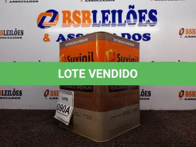LOTE 090 - 01 LATA DE TINTA TEXTURATTO PREMIUM EFEITO RÚSTICO INTERIOR/EXTERIOR SUVINIL 25KG. (NO ESTADO) ATENÇÃO! FAZER A VISITAÇÃO ANTES DE ARREMATAR, NÃO SABEMOS SE FUNCIONA. LEILÃO NÃO TEM GARANTIA E NEM DEVOLUÇÃO, SUJEITO A POSSÍVEIS AVARIAS VISÍVEIS/OCULTAS E/OU AUSÊNCIA DE COMPONENTES.