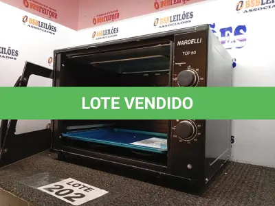 LOTE 202 - 01 - FORNO ELÉTRICO 60 LITROS NARDELLI TOP60 127V PRETO (NO ESTADO, NÃO SABEMOS SE FUNCIONA. LEILÃO NÃO TEM GARANTIA E NEM DEVOLUÇÃO, SUJEITO A POSSÍVEIS AVARIAS VISÍVEIS/OCULTAS E/OU AUSÊNCIA DE COMPONENTES)
