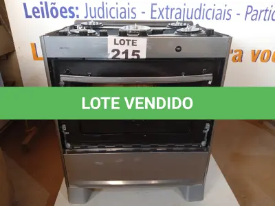 LOTE 215 - 01 - FOGÃO SUGGAR NEO MAX 5 BOCAS INOX (NO ESTADO, NÃO SABEMOS SE FUNCIONA. LEILÃO NÃO TEM GARANTIA E NEM DEVOLUÇÃO, SUJEITO A POSSÍVEIS AVARIAS VISÍVEIS/OCULTAS E/OU AUSÊNCIA DE COMPONENTES)