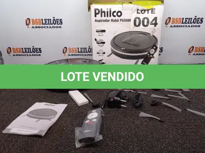 LOTE 004 - 01 - ASPIRADOR ROBÔ PHILCO PAS08C - BIVOLT (NO ESTADO, NÃO SABEMOS SE FUNCIONA. LEILÃO NÃO TEM GARANTIA E NEM DEVOLUÇÃO, SUJEITO A POSSÍVEIS AVARIAS VISÍVEIS/OCULTAS E/OU AUSÊNCIA DE COMPONENTES)
