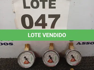 LOTE 047 - 07 – MANÔMETROS (NO ESTADO, NÃO SABEMOS SE FUNCIONA. LEILÃO NÃO TEM GARANTIA E NEM DEVOLUÇÃO, SUJEITO A POSSÍVEIS AVARIAS VISÍVEIS/OCULTAS E/OU AUSÊNCIA DE COMPONENTES)