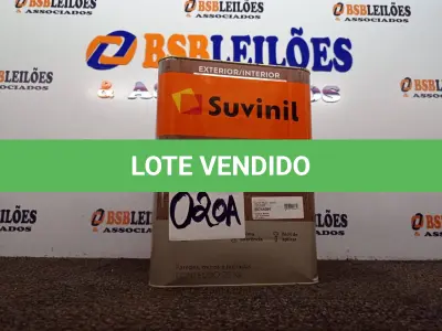 LOTE 020 - 01 LATA DE TINTA TEXTURATTO PREMIUM EFEITO RÚSTICO INTERIOR/EXTERIOR SUVINIL 25KG. (NO ESTADO) ATENÇÃO! FAZER A VISITAÇÃO ANTES DE ARREMATAR, NÃO SABEMOS SE FUNCIONA. LEILÃO NÃO TEM GARANTIA E NEM DEVOLUÇÃO, SUJEITO A POSSÍVEIS AVARIAS VISÍVEIS/OCULTAS E/OU AUSÊNCIA DE COMPONENTES.