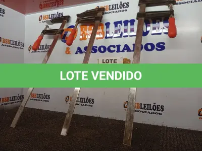 LOTE 050 - 03 - GRAMPOS SARGENTO PROFISSIONAL PARA MARCENEIRO (NO ESTADO, NÃO SABEMOS SE FUNCIONA. LEILÃO NÃO TEM GARANTIA E NEM DEVOLUÇÃO, SUJEITO A POSSÍVEIS AVARIAS VISÍVEIS/OCULTAS E/OU AUSÊNCIA DE COMPONENTES)