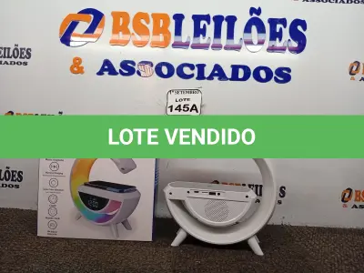 LOTE 145 - 01 LED WIRELESS CHARGING SPEAKER MODELO BT-3401 (NOVO) (NO ESTADO) ATENÇÃO! FAZER A VISITAÇÃO ANTES DE ARREMATAR, NÃO SABEMOS SE FUNCIONA. LEILÃO NÃO TEM GARANTIA E NEM DEVOLUÇÃO, SUJEITO A POSSÍVEIS AVARIAS VISÍVEIS/OCULTAS E/OU AUSÊNCIA DE COMPONENTES.