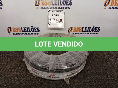 LOTE 175 - 01 ROLO DE FIO FLEXÍVEL 1X10,00MM NA COR PRETA(NOVO). (NO ESTADO) ATENÇÃO! FAZER A VISITAÇÃO ANTES DE ARREMATAR, NÃO SABEMOS SE FUNCIONA. LEILÃO NÃO TEM GARANTIA E NEM DEVOLUÇÃO, SUJEITO A POSSÍVEIS AVARIAS VISÍVEIS/OCULTAS E/OU AUSÊNCIA DE COMPONENTES.