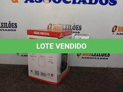 LOTE 135 - 01 RÁDIO PORTÁTIL COM BLUETOOTH MARCA GRASEP MODELO D-4138 (NOVO) (NO ESTADO) ATENÇÃO! FAZER A VISITAÇÃO ANTES DE ARREMATAR, NÃO SABEMOS SE FUNCIONA. LEILÃO NÃO TEM GARANTIA E NEM DEVOLUÇÃO, SUJEITO A POSSÍVEIS AVARIAS VISÍVEIS/OCULTAS E/OU AUSÊNCIA DE COMPONENTES.