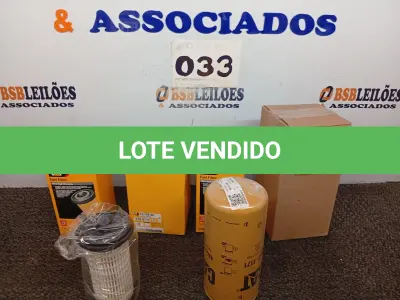 LOTE 033 - 05 - FILTROS DE ÓLEO CATERPILLAR (NO ESTADO, NÃO SABEMOS SE FUNCIONA. LEILÃO NÃO TEM GARANTIA E NEM DEVOLUÇÃO, SUJEITO A POSSÍVEIS AVARIAS VISÍVEIS/OCULTAS E/OU AUSÊNCIA DE COMPONENTES)