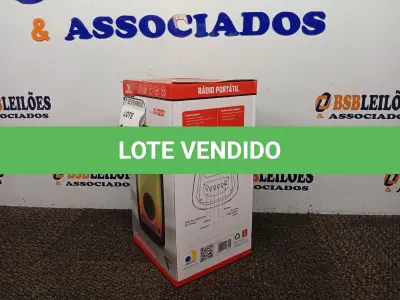 LOTE 085 - 01 RÁDIO PORTÁTIL COM BLUETOOTH MARCA GRASEP MODELO D-3207. (NOVO) (NO ESTADO) ATENÇÃO! FAZER A VISITAÇÃO ANTES DE ARREMATAR, NÃO SABEMOS SE FUNCIONA. LEILÃO NÃO TEM GARANTIA E NEM DEVOLUÇÃO, SUJEITO A POSSÍVEIS AVARIAS VISÍVEIS/OCULTAS E/OU AUSÊNCIA DE COMPONENTES.
