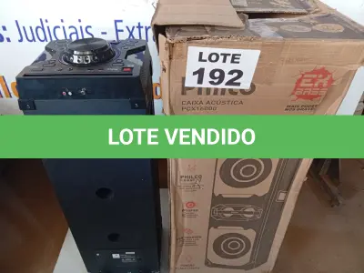 LOTE 192 - 01 - CAIXA DE SOM PHILCO PCX16000 1600W PRETO - BIVOLT (NO ESTADO, NÃO SABEMOS SE FUNCIONA. LEILÃO NÃO TEM GARANTIA E NEM DEVOLUÇÃO, SUJEITO A POSSÍVEIS AVARIAS VISÍVEIS/OCULTAS E/OU AUSÊNCIA DE COMPONENTES)