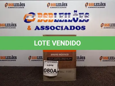 LOTE 080 - 01 LATA DE TINTA TEXTURATTO PREMIUM EFEITO RÚSTICO INTERIOR/EXTERIOR SUVINIL 25KG. (NO ESTADO) ATENÇÃO! FAZER A VISITAÇÃO ANTES DE ARREMATAR, NÃO SABEMOS SE FUNCIONA. LEILÃO NÃO TEM GARANTIA E NEM DEVOLUÇÃO, SUJEITO A POSSÍVEIS AVARIAS VISÍVEIS/OCULTAS E/OU AUSÊNCIA DE COMPONENTES.