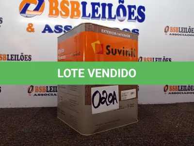 LOTE 020 - 01 LATA DE TINTA TEXTURATTO PREMIUM EFEITO RÚSTICO INTERIOR/EXTERIOR SUVINIL 25KG. (NO ESTADO) ATENÇÃO! FAZER A VISITAÇÃO ANTES DE ARREMATAR, NÃO SABEMOS SE FUNCIONA. LEILÃO NÃO TEM GARANTIA E NEM DEVOLUÇÃO, SUJEITO A POSSÍVEIS AVARIAS VISÍVEIS/OCULTAS E/OU AUSÊNCIA DE COMPONENTES.