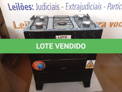 LOTE 214 - 01 - FOGÃO 5 BOCAS PRETO COM MESA INOX ATLAS MÔNACO PLUS BIVOLT (NO ESTADO, NÃO SABEMOS SE FUNCIONA. LEILÃO NÃO TEM GARANTIA E NEM DEVOLUÇÃO, SUJEITO A POSSÍVEIS AVARIAS VISÍVEIS/OCULTAS E/OU AUSÊNCIA DE COMPONENTES)