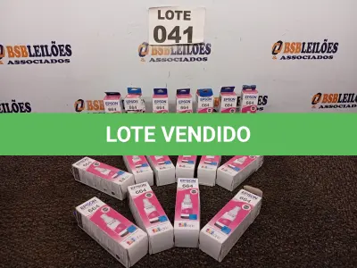 LOTE 041 - 17 - GARRAFAS DE TINTA EPSON (NO ESTADO, NÃO SABEMOS SE FUNCIONA. LEILÃO NÃO TEM GARANTIA E NEM DEVOLUÇÃO, SUJEITO A POSSÍVEIS AVARIAS VISÍVEIS/OCULTAS E/OU AUSÊNCIA DE COMPONENTES)