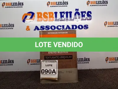 LOTE 090 - 01 LATA DE TINTA TEXTURATTO PREMIUM EFEITO RÚSTICO INTERIOR/EXTERIOR SUVINIL 25KG. (NO ESTADO) ATENÇÃO! FAZER A VISITAÇÃO ANTES DE ARREMATAR, NÃO SABEMOS SE FUNCIONA. LEILÃO NÃO TEM GARANTIA E NEM DEVOLUÇÃO, SUJEITO A POSSÍVEIS AVARIAS VISÍVEIS/OCULTAS E/OU AUSÊNCIA DE COMPONENTES.