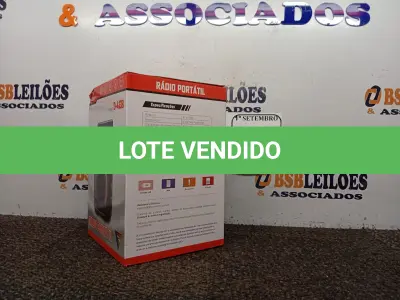 LOTE 105 - 01 RÁDIO PORTÁTIL COM BLUETOOTH MARCA GRASEP MODELO D-4138 (NOVO) (NO ESTADO) ATENÇÃO! FAZER A VISITAÇÃO ANTES DE ARREMATAR, NÃO SABEMOS SE FUNCIONA. LEILÃO NÃO TEM GARANTIA E NEM DEVOLUÇÃO, SUJEITO A POSSÍVEIS AVARIAS VISÍVEIS/OCULTAS E/OU AUSÊNCIA DE COMPONENTES.