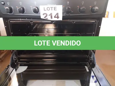 LOTE 214 - 01 - FOGÃO 5 BOCAS PRETO COM MESA INOX ATLAS MÔNACO PLUS BIVOLT (NO ESTADO, NÃO SABEMOS SE FUNCIONA. LEILÃO NÃO TEM GARANTIA E NEM DEVOLUÇÃO, SUJEITO A POSSÍVEIS AVARIAS VISÍVEIS/OCULTAS E/OU AUSÊNCIA DE COMPONENTES)