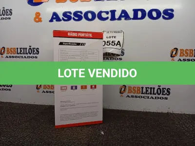 LOTE 055 - 01 RÁDIO PORTÁTIL COM BLUETOOTH MARCA GRASEP MODELO D-3207. (NOVO) (NO ESTADO) ATENÇÃO! FAZER A VISITAÇÃO ANTES DE ARREMATAR, NÃO SABEMOS SE FUNCIONA. LEILÃO NÃO TEM GARANTIA E NEM DEVOLUÇÃO, SUJEITO A POSSÍVEIS AVARIAS VISÍVEIS/OCULTAS E/OU AUSÊNCIA DE COMPONENTES.