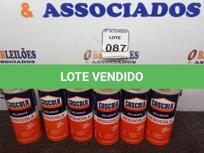 LOTE 087 - 06 DILUENTES MARCA CASCOLA. (NO ESTADO) ATENÇÃO! FAZER A VISITAÇÃO ANTES DE ARREMATAR, NÃO SABEMOS SE FUNCIONA. LEILÃO NÃO TEM GARANTIA E NEM DEVOLUÇÃO, SUJEITO A POSSÍVEIS AVARIAS VISÍVEIS/OCULTAS E/OU AUSÊNCIA DE COMPONENTES.