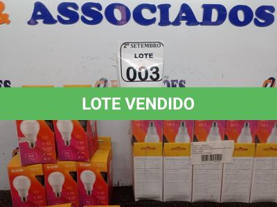LOTE 003 - 20 LÂMPADAS BULBO LED A60 9W BIVOLT 3000K – ELGIN NOVO. (NO ESTADO) ATENÇÃO! FAZER A VISITAÇÃO ANTES DE ARREMATAR, NÃO SABEMOS SE FUNCIONA. LEILÃO NÃO TEM GARANTIA E NEM DEVOLUÇÃO, SUJEITO A POSSÍVEIS AVARIAS VISÍVEIS/OCULTAS E/OU AUSÊNCIA DE COMPONENTES.