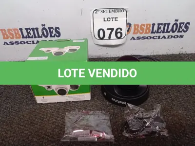 LOTE 076 - 01 CAMERA IP DOME. (NO ESTADO) ATENÇÃO! FAZER A VISITAÇÃO ANTES DE ARREMATAR, NÃO SABEMOS SE FUNCIONA. LEILÃO NÃO TEM GARANTIA E NEM DEVOLUÇÃO, SUJEITO A POSSÍVEIS AVARIAS VISÍVEIS/OCULTAS E/OU AUSÊNCIA DE COMPONENTES.