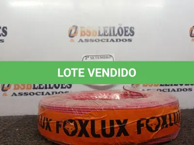 LOTE 095 - 01 ROLO FIO BICOLOR 2,5MM 2X12 100 MT FOXLUX/FAMASTIL. (NO ESTADO) ATENÇÃO! FAZER A VISITAÇÃO ANTES DE ARREMATAR, NÃO SABEMOS SE FUNCIONA. LEILÃO NÃO TEM GARANTIA E NEM DEVOLUÇÃO, SUJEITO A POSSÍVEIS AVARIAS VISÍVEIS/OCULTAS E/OU AUSÊNCIA DE COMPONENTES.