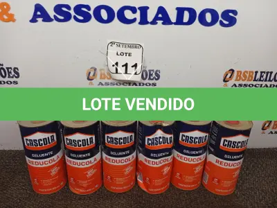 LOTE 111 - 06 DILUENTES MARCA CASCOLA. (NO ESTADO) ATENÇÃO! FAZER A VISITAÇÃO ANTES DE ARREMATAR, NÃO SABEMOS SE FUNCIONA. LEILÃO NÃO TEM GARANTIA E NEM DEVOLUÇÃO, SUJEITO A POSSÍVEIS AVARIAS VISÍVEIS/OCULTAS E/OU AUSÊNCIA DE COMPONENTES.