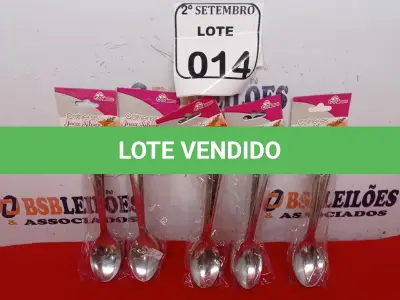 LOTE 014 - 05 KITS DE COLHERES COM 06 PEÇAS CADA. (NO ESTADO) ATENÇÃO! FAZER A VISITAÇÃO ANTES DE ARREMATAR, NÃO SABEMOS SE FUNCIONA. LEILÃO NÃO TEM GARANTIA E NEM DEVOLUÇÃO, SUJEITO A POSSÍVEIS AVARIAS VISÍVEIS/OCULTAS E/OU AUSÊNCIA DE COMPONENTES.