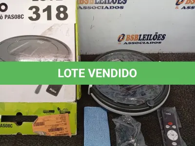 LOTE 318 - 01 - ASPIRADOR ROBÔ PHILCO PAS08C - BIVOLT (NO ESTADO, NÃO SABEMOS SE FUNCIONA. LEILÃO NÃO TEM GARANTIA E NEM DEVOLUÇÃO, SUJEITO A POSSÍVEIS AVARIAS VISÍVEIS/OCULTAS E/OU AUSÊNCIA DE COMPONENTES)