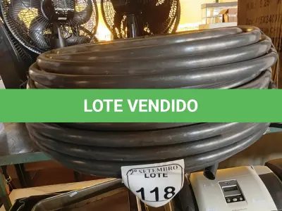 LOTE 118 - 01 ROLO MANG TUBO IRRIGAÇÃO 1 X 2,0 PRETO INDEX(NO ESTADO) ATENÇÃO! FAZER A VISITAÇÃO ANTES DE ARREMATAR, NÃO SABEMOS SE FUNCIONA. LEILÃO NÃO TEM GARANTIA E NEM DEVOLUÇÃO, SUJEITO A POSSÍVEIS AVARIAS VISÍVEIS/OCULTAS E/OU AUSÊNCIA DE COMPONENTES.