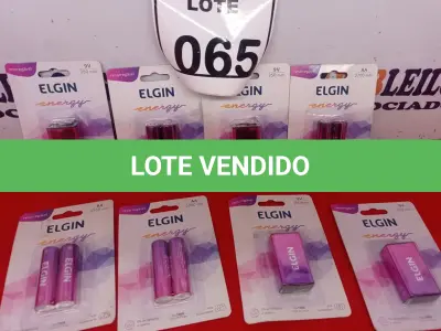 LOTE 065 - 03 PILHAS ALCALINA 9V-BLISTER COM 1 PECA ELGIN E 04 PILHAS AA RECARREG ELGIN 2700MAH (BLISTER C/2) ELGIN (NO ESTADO) ATENÇÃO! FAZER A VISITAÇÃO ANTES DE ARREMATAR, NÃO SABEMOS SE FUNCIONA. LEILÃO NÃO TEM GARANTIA E NEM DEVOLUÇÃO, SUJEITO A POSSÍVEIS AVARIAS VISÍVEIS/OCULTAS E/OU AUSÊNCIA DE COMPONENTES.