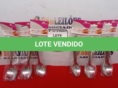 LOTE 019 - 06 KITS DE COLHERES COM 06 PEÇAS CADA. (NO ESTADO) ATENÇÃO! FAZER A VISITAÇÃO ANTES DE ARREMATAR, NÃO SABEMOS SE FUNCIONA. LEILÃO NÃO TEM GARANTIA E NEM DEVOLUÇÃO, SUJEITO A POSSÍVEIS AVARIAS VISÍVEIS/OCULTAS E/OU AUSÊNCIA DE COMPONENTES.