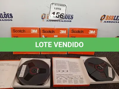 LOTE 156 - 05 FITAS PARA GRAVADOR DE ROLO. (NO ESTADO) ATENÇÃO! FAZER A VISITAÇÃO ANTES DE ARREMATAR, NÃO SABEMOS SE FUNCIONA. LEILÃO NÃO TEM GARANTIA E NEM DEVOLUÇÃO, SUJEITO A POSSÍVEIS AVARIAS VISÍVEIS/OCULTAS E/OU AUSÊNCIA DE COMPONENTES.