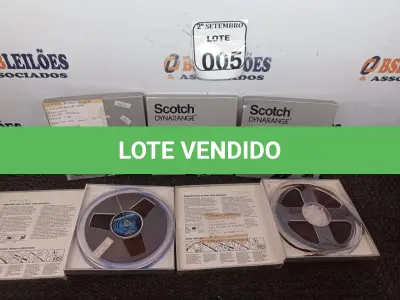 LOTE 005 - 05 FITAS PARA GRAVADOR DE ROLO. (NO ESTADO) ATENÇÃO! FAZER A VISITAÇÃO ANTES DE ARREMATAR, NÃO SABEMOS SE FUNCIONA. LEILÃO NÃO TEM GARANTIA E NEM DEVOLUÇÃO, SUJEITO A POSSÍVEIS AVARIAS VISÍVEIS/OCULTAS E/OU AUSÊNCIA DE COMPONENTES.