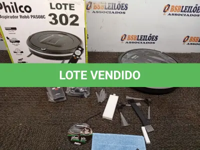 LOTE 302 - 01 - ASPIRADOR ROBÔ PHILCO PAS08C - BIVOLT (NO ESTADO, NÃO SABEMOS SE FUNCIONA. LEILÃO NÃO TEM GARANTIA E NEM DEVOLUÇÃO, SUJEITO A POSSÍVEIS AVARIAS VISÍVEIS/OCULTAS E/OU AUSÊNCIA DE COMPONENTES)