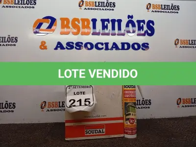 LOTE 215 - 12 SILICONES MULTIUSO SOUDAL 340G CADA. (NO ESTADO) ATENÇÃO! FAZER A VISITAÇÃO ANTES DE ARREMATAR, NÃO SABEMOS SE FUNCIONA. LEILÃO NÃO TEM GARANTIA E NEM DEVOLUÇÃO, SUJEITO A POSSÍVEIS AVARIAS VISÍVEIS/OCULTAS E/OU AUSÊNCIA DE COMPONENTES.
