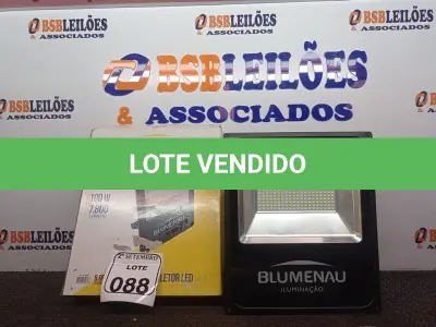 LOTE 088 - 01 REFLETOR SLIM LED PT 100W 6K 30000H – BLUMENAU NOVO. (NO ESTADO) ATENÇÃO! FAZER A VISITAÇÃO ANTES DE ARREMATAR, NÃO SABEMOS SE FUNCIONA. LEILÃO NÃO TEM GARANTIA E NEM DEVOLUÇÃO, SUJEITO A POSSÍVEIS AVARIAS VISÍVEIS/OCULTAS E/OU AUSÊNCIA DE COMPONENTES.